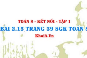 Bài 2.15 trang 39 SGK Toán 8 tập 1 Kết nối tri thức